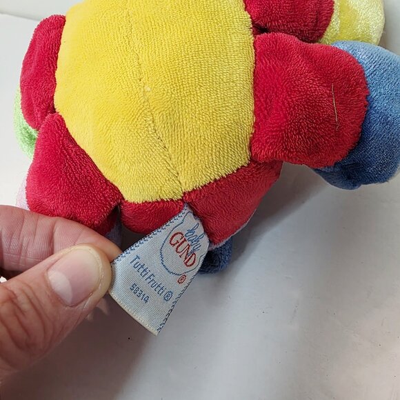 Baby Gund Tutti Frutti #58314 Multi Color Puppy Dog Plush Stuffed Toy - Picture 5 of 6